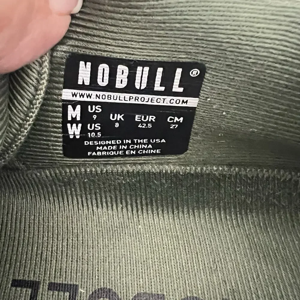 Nobull Canvas Trainer Shoes Men’s sz 9 Moss Green Sneakers Women 10.5